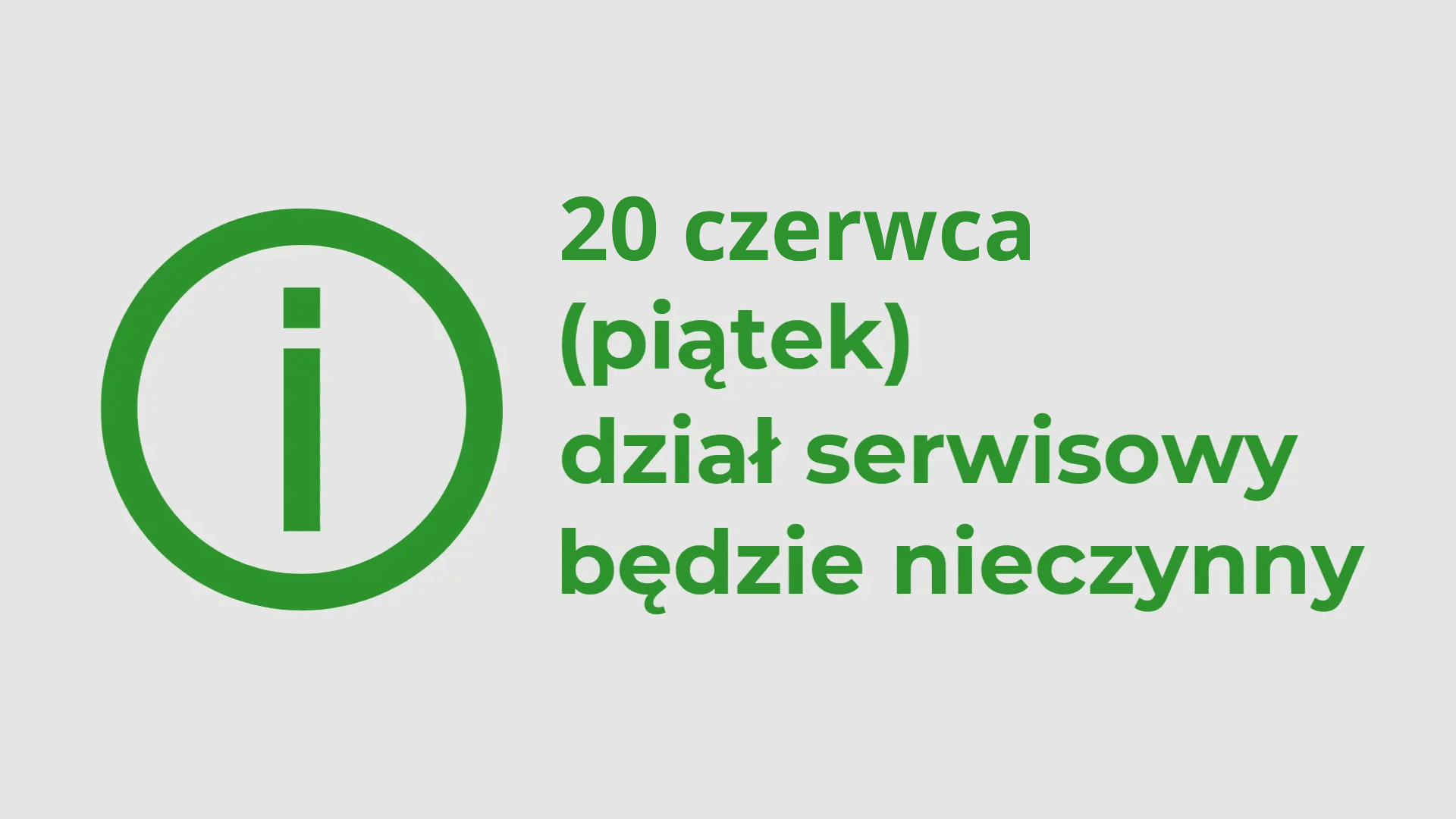 Przerwa w działaniu serwisu